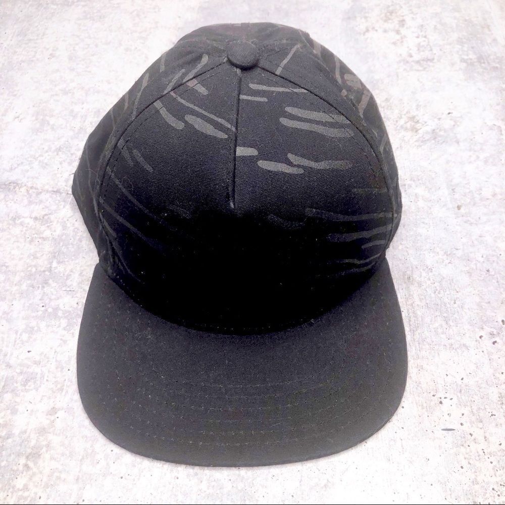 Mens Fashion Black Baseball Cap Hat Snap Back